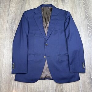 Suitsupply 2 Button Blazer Blue Wool Sport Coat Zignone Lightweight Men Size 36S